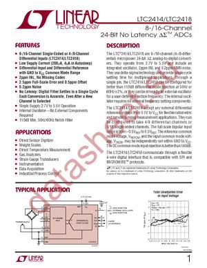 LTC2418CGN datasheet  